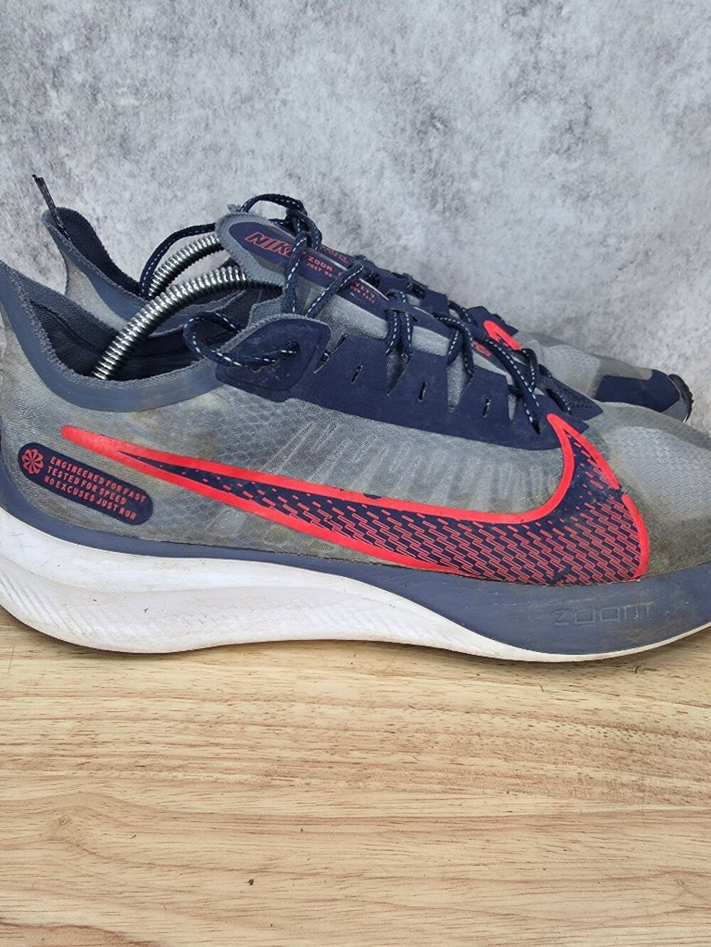 Nike‎ Zoom Gravity Diffused Blue Laser Crimson BQ3202-400 Men's Size 12 Running